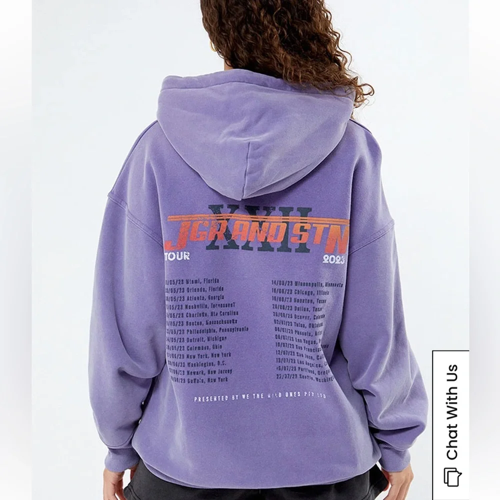 JGR & STN Purple Tour Hoodie Pullover Sweatshirt Size XS